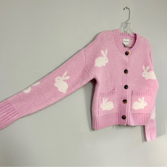 PINK ROSE 🐰 Pink Bunny Button Front Cardigan - Mtpl Sizes - Picture 4 of 5